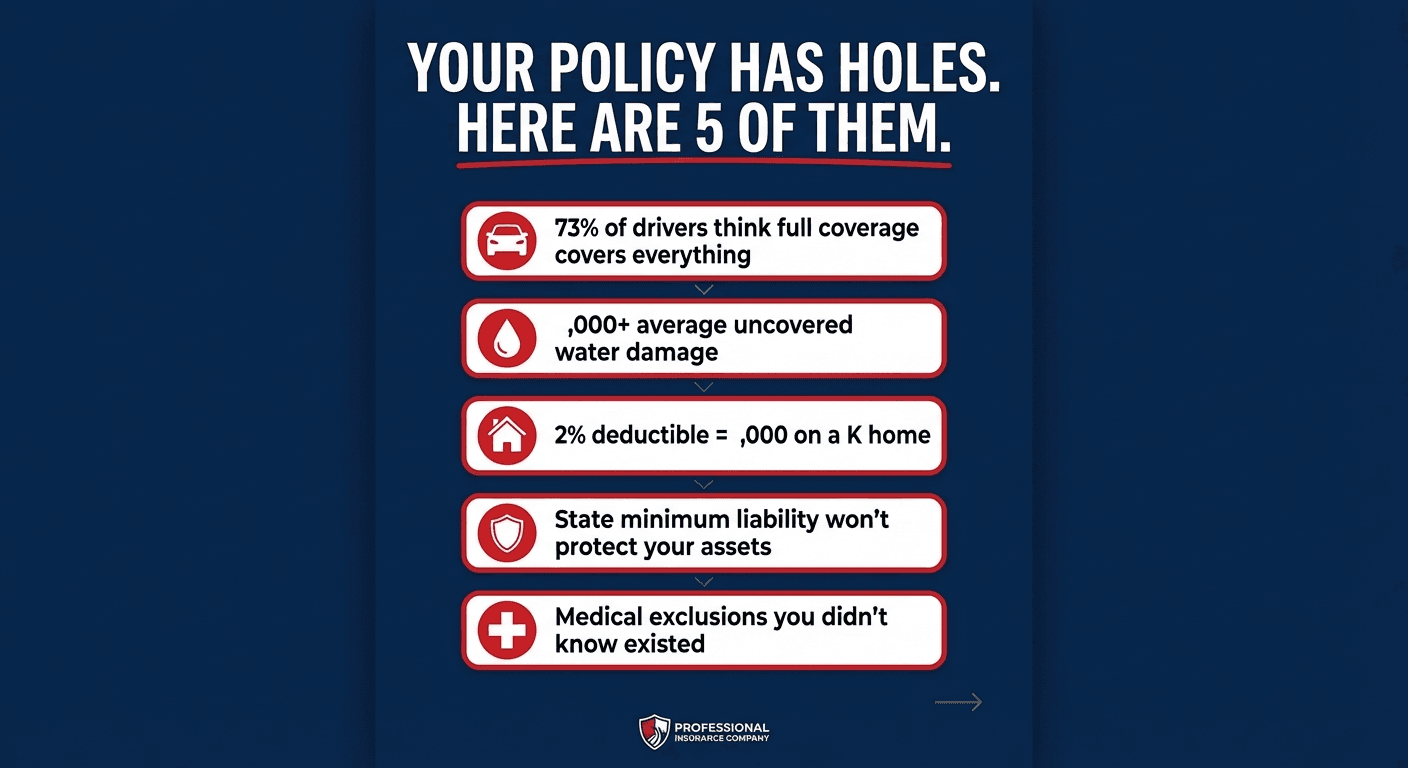 Hidden gaps in your insurance policy infographic